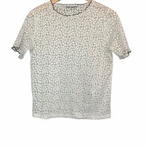 Zara Trafaluc Short-Sleeved Lace Shirt